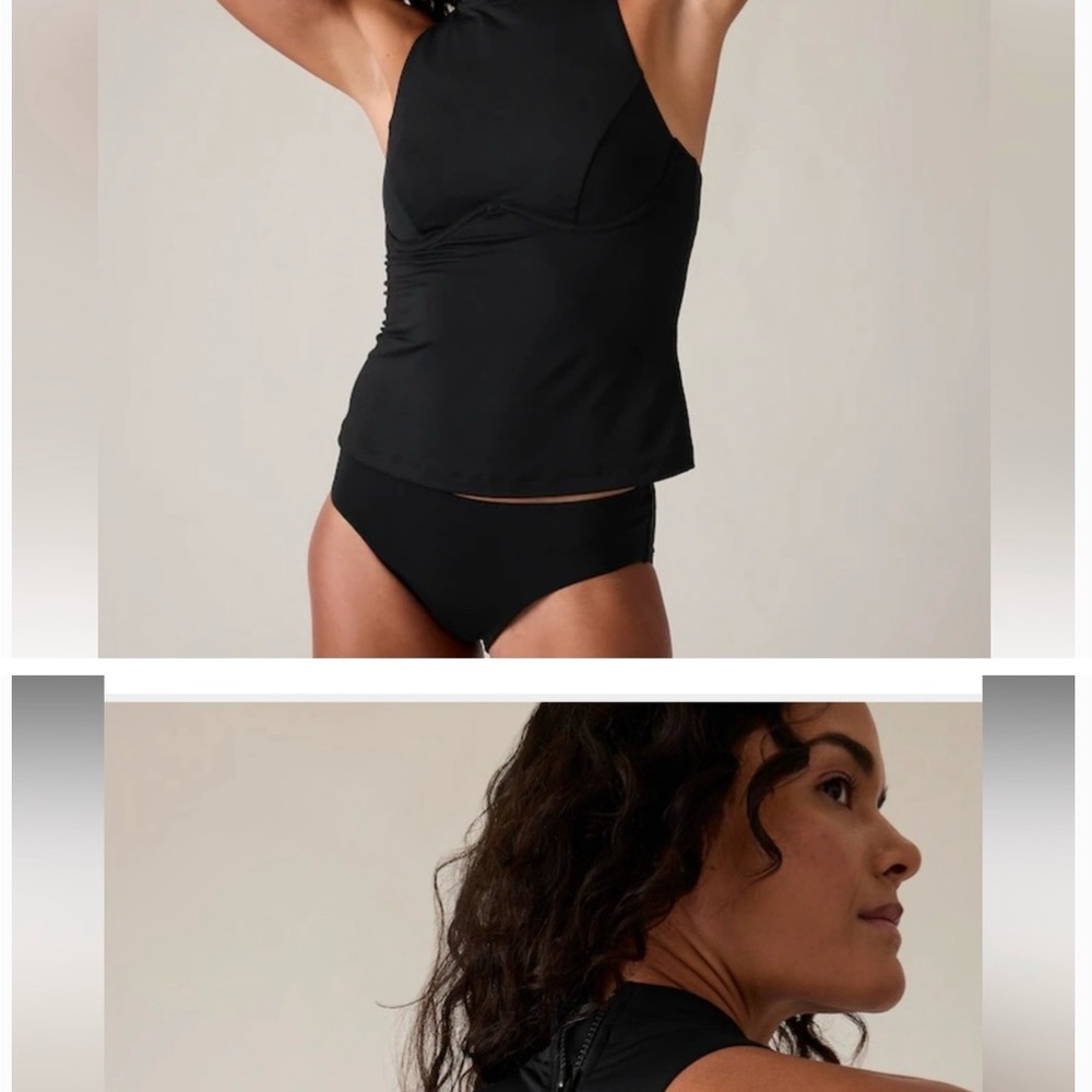 🖤 Athleta MALDIVES SPORT ZIP TANKINI Top // Black